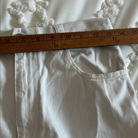 Rachel Comey White wide leg Denim with Frayed hem size 6 - Picture 6 of 10